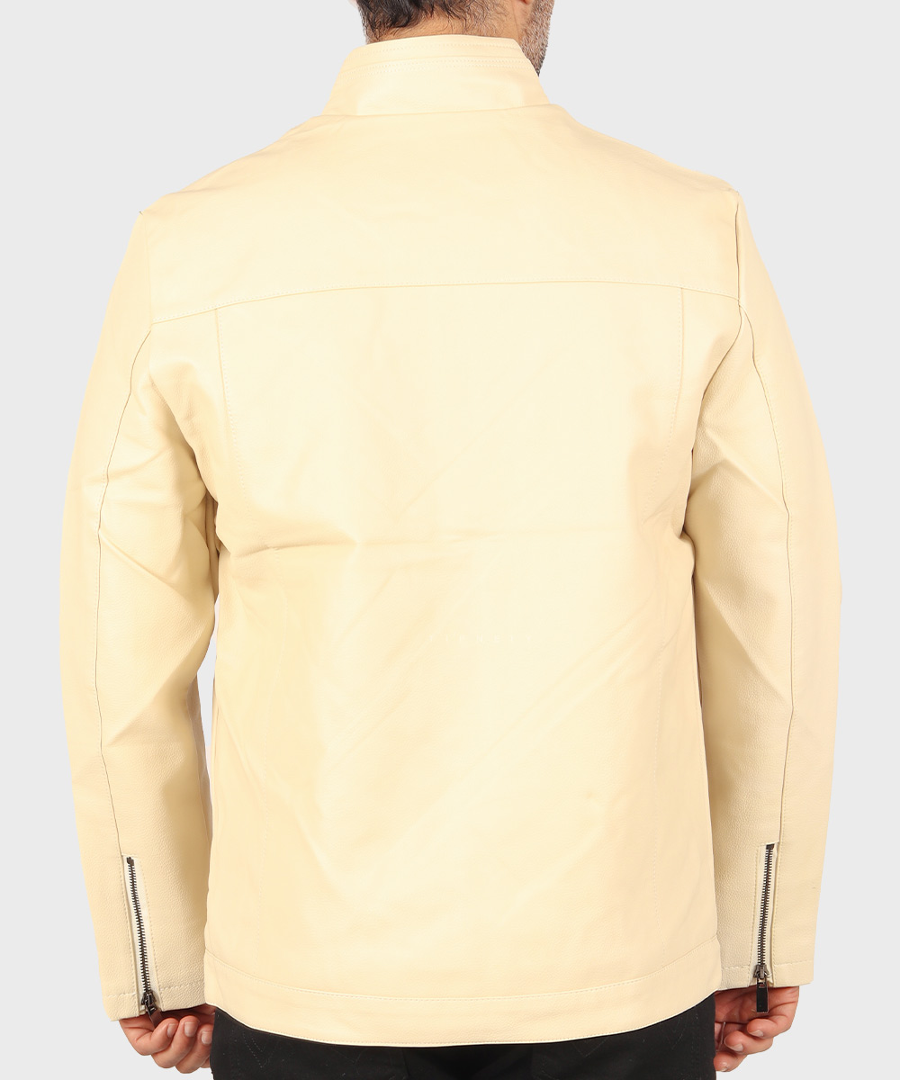                 خاکی مشکی کرم شیری زمستانه کت چرم 6317  - تصویر 9