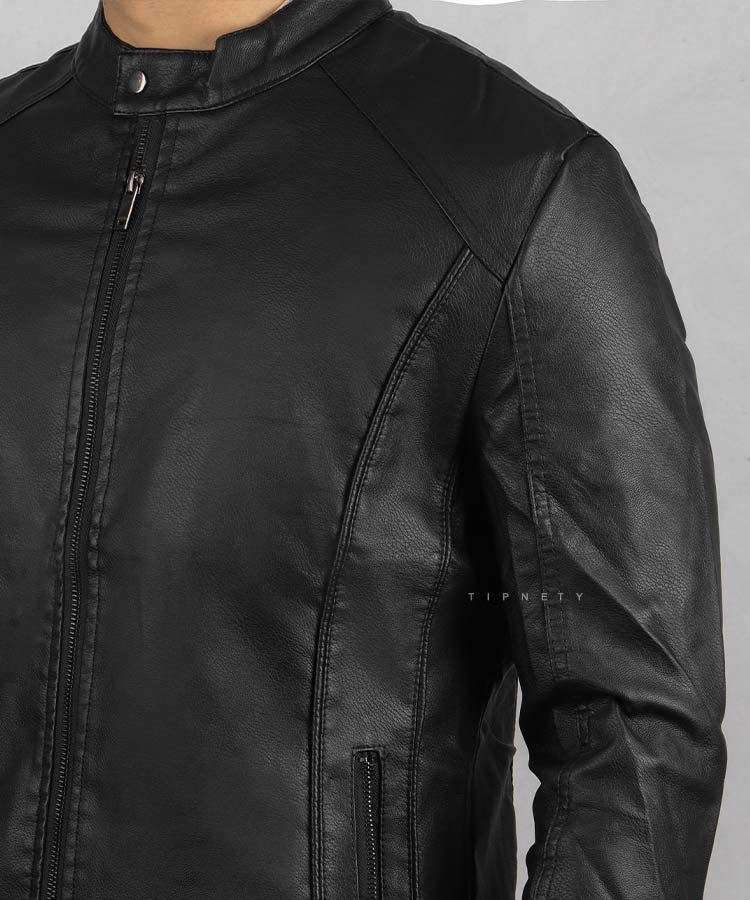                                                                                                         طوسی مشکی سبز زمستانه کت چرم 2330  - تصویر 7