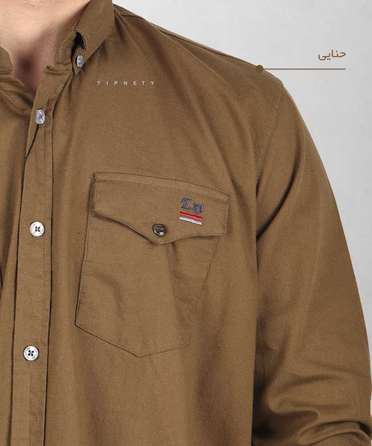 پیراهن مردانه کتان و دو جیب پاییزه 0584