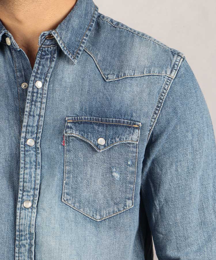 پیراهن مردانه آستین بلند جین 4135