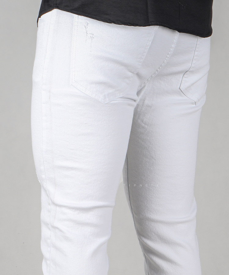                         سفید شلوار جین اسکینی 0455  - تصویر 3