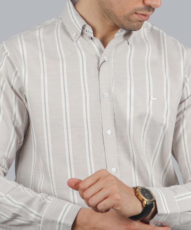                                         طوسی پیراهن آستین بلند فیت 8831  - تصویر 4