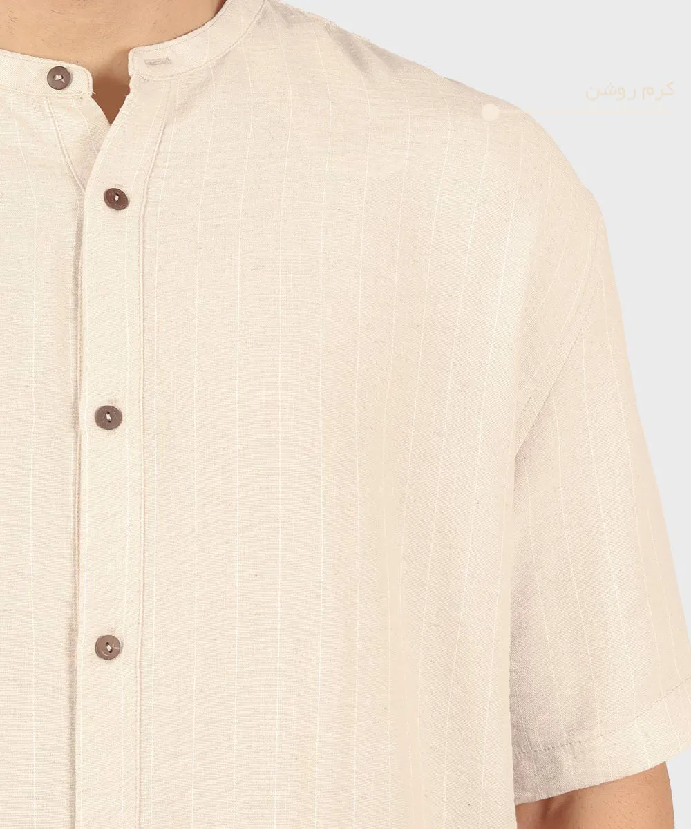                                                                                           کرم سفید شکلاتی پسته ای کرم روشن پیراهن لش 2648  - تصویر 10