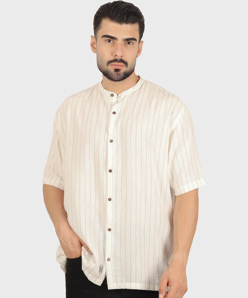                                                                                           کرم سفید شکلاتی پسته ای کرم روشن پیراهن لش 2648  - تصویر 4