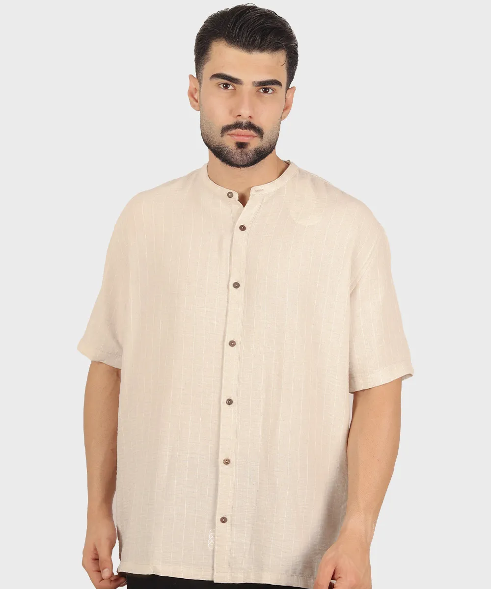                                                                                           کرم سفید شکلاتی پسته ای کرم روشن پیراهن لش 2648  - تصویر 5