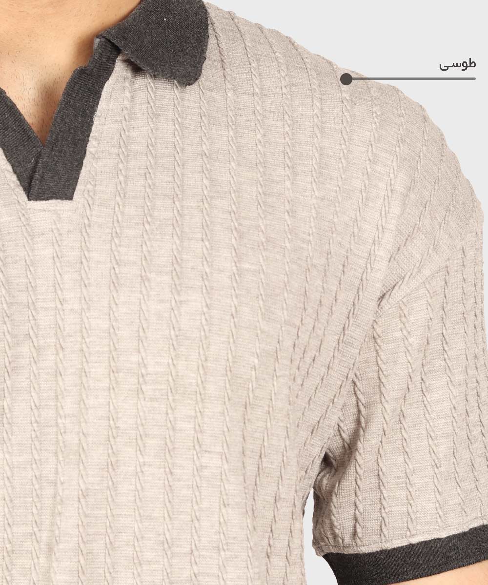                             کرم صدری شیری طوسی مشکی تیشرت لش 1382  - تصویر 9