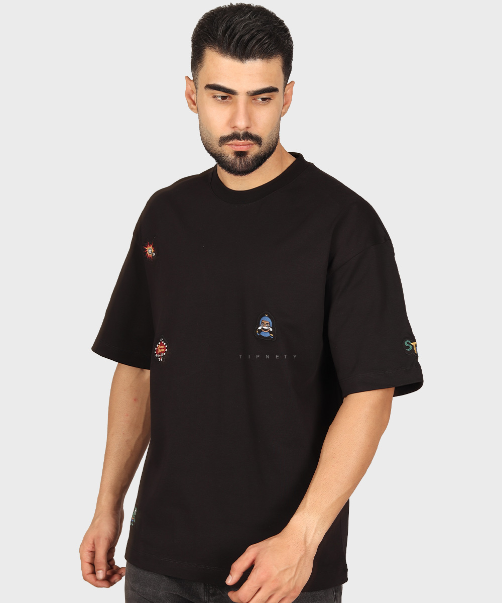                         کاربنی مشکی سفید تیشرت لش 1683  - تصویر 4