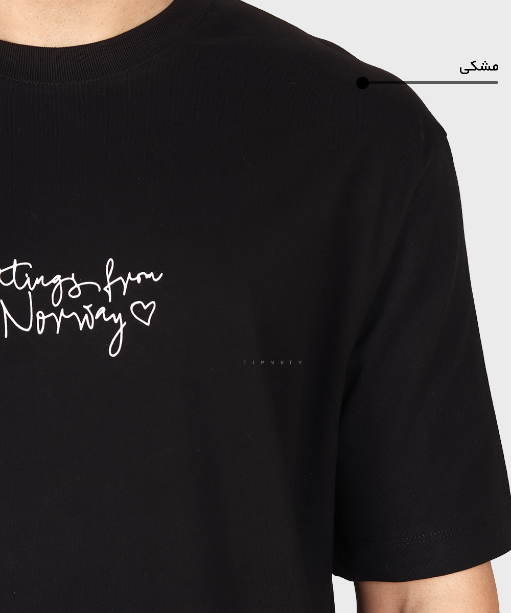                         لجنی سفید مشکی تیشرت لش 1705  - تصویر 5