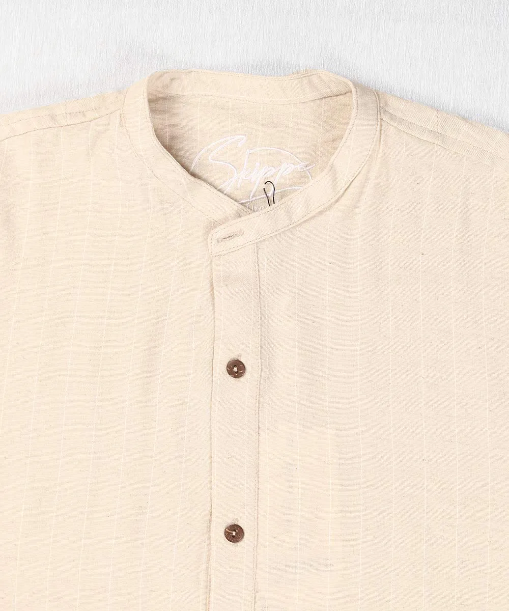                                                   کرم سفید شکلاتی پسته ای کرم روشن پیراهن لش 2648  - تصویر 18