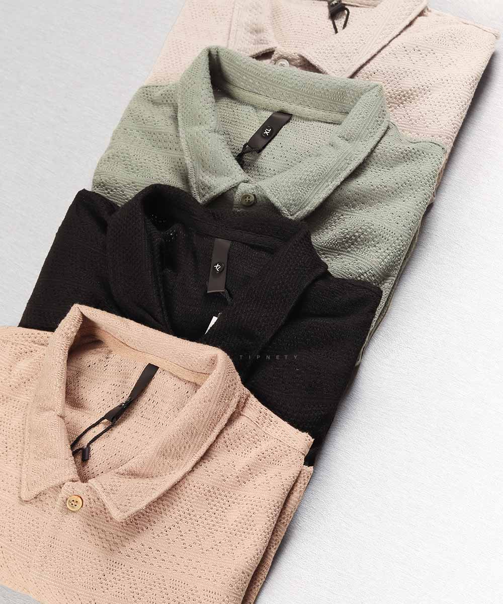 شکلاتی مشکی طوسی سبز شیری پیراهن لش 1615  - تصویر 3