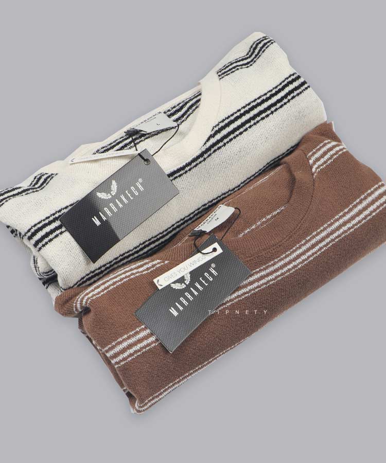                                                                                                                 سفید قهوه ای مشکی شیری تیشرت لش 2115  - تصویر 5