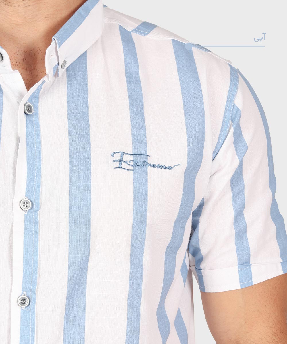                         سبز زرد آبی سورمه ای مشکی پیراهن آستین کوتاه فیت 0413  - تصویر 6