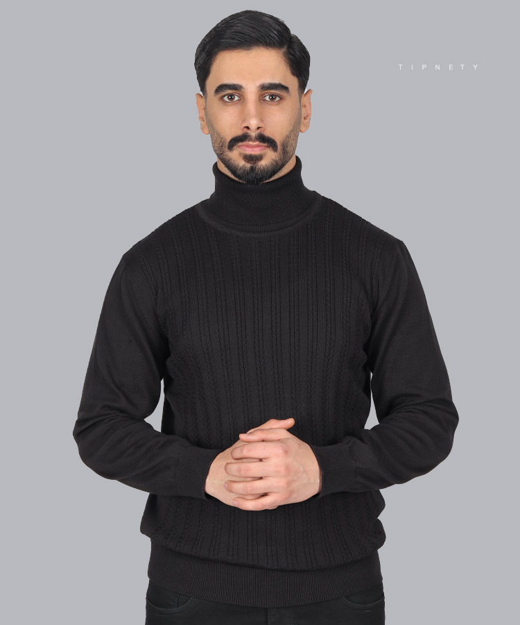 یقه اسکی مردانه طرح دار 5302