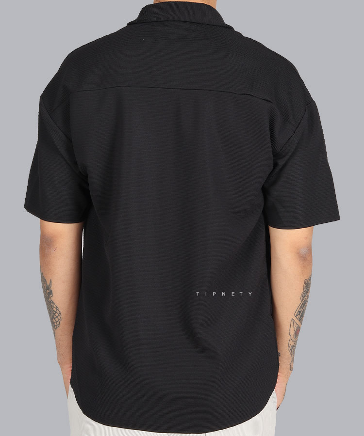                                                                   سفید مشکی پیراهن یقه انگلیسی 2059  - تصویر 6