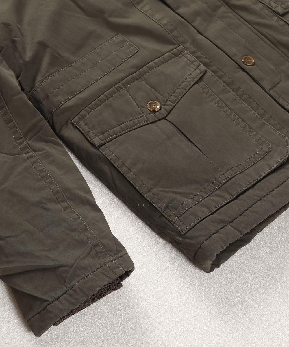                         مشکی لجنی شتری زمستانه کت کتان 8815  - تصویر 17