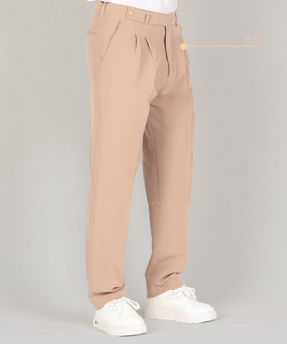                                                                                                                 مشکی کرم استخوانی سبز طوسی شلوار پارچه ای مام استایل 2940  - تصویر 7