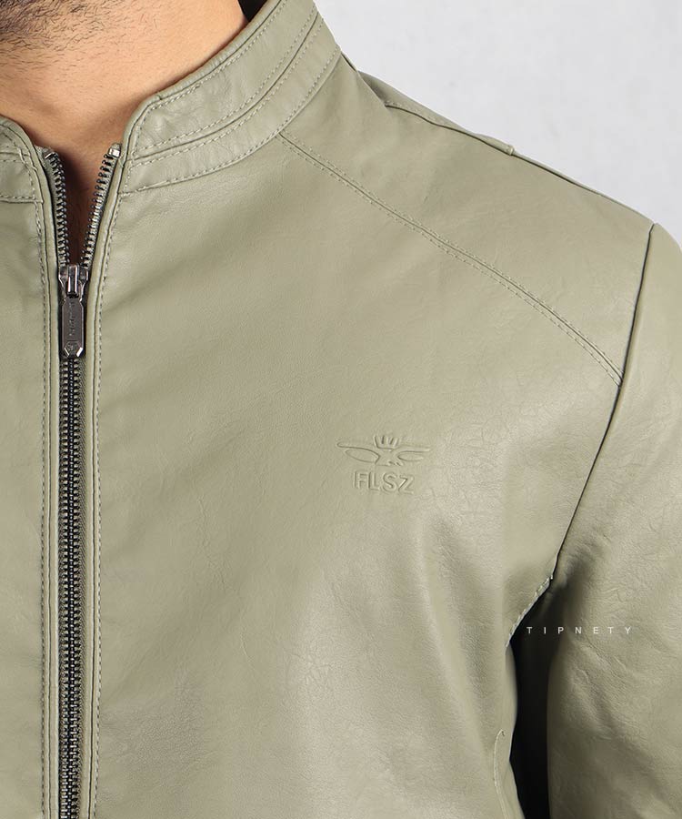                                                                         عسلی مشکی سبز زمستانه کت چرم 2333  - تصویر 4