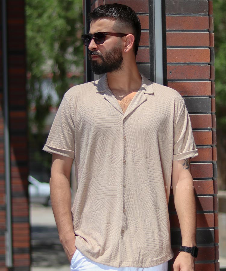 پیراهن یقه انگلیسی مردانه مراکشی 0910