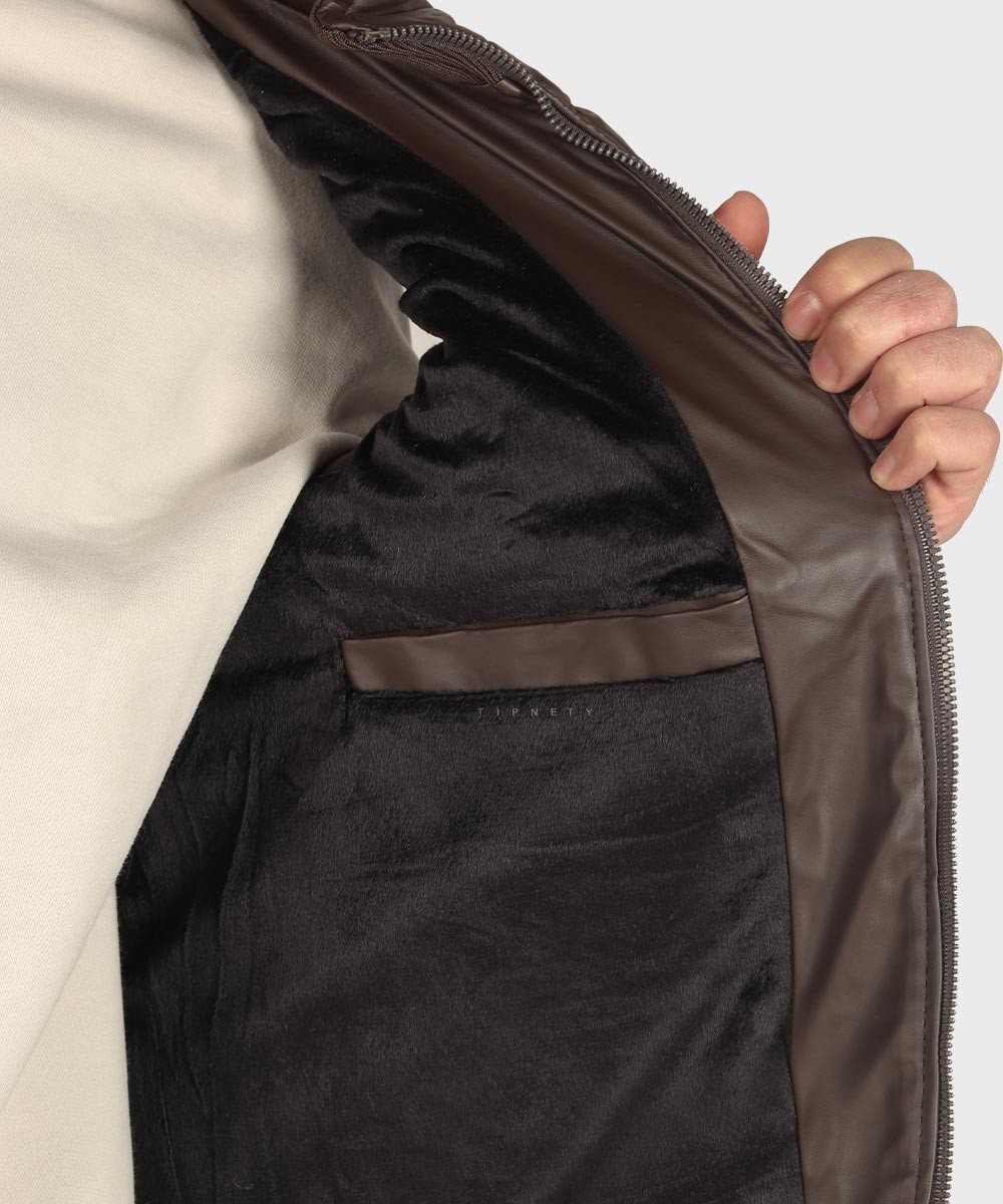 مشکی قهوه ای استخوانی زمستانه پافر 2549  - تصویر 5