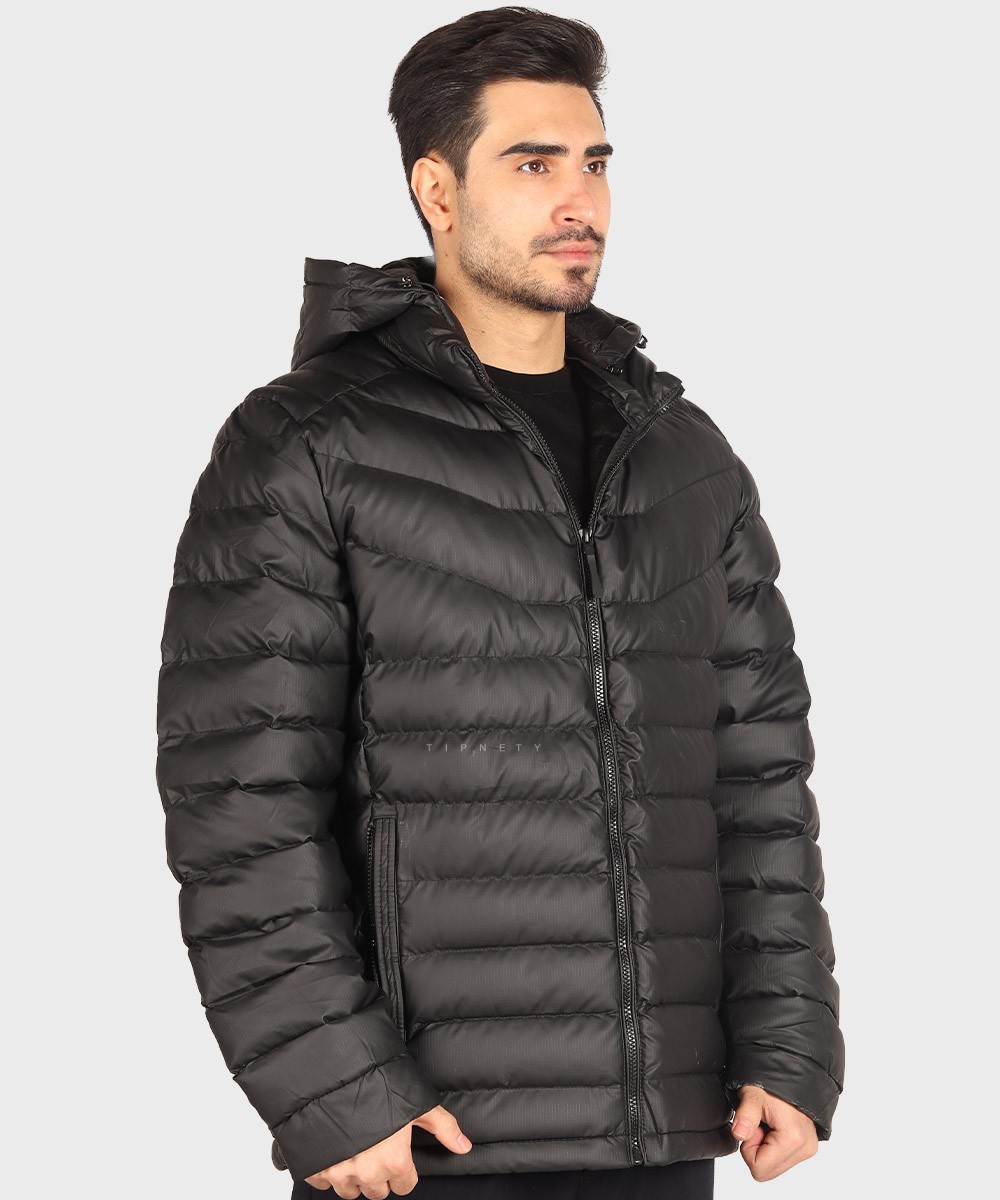 کرم مشکی سبز زمستانه کاپشن 6018  - تصویر 11