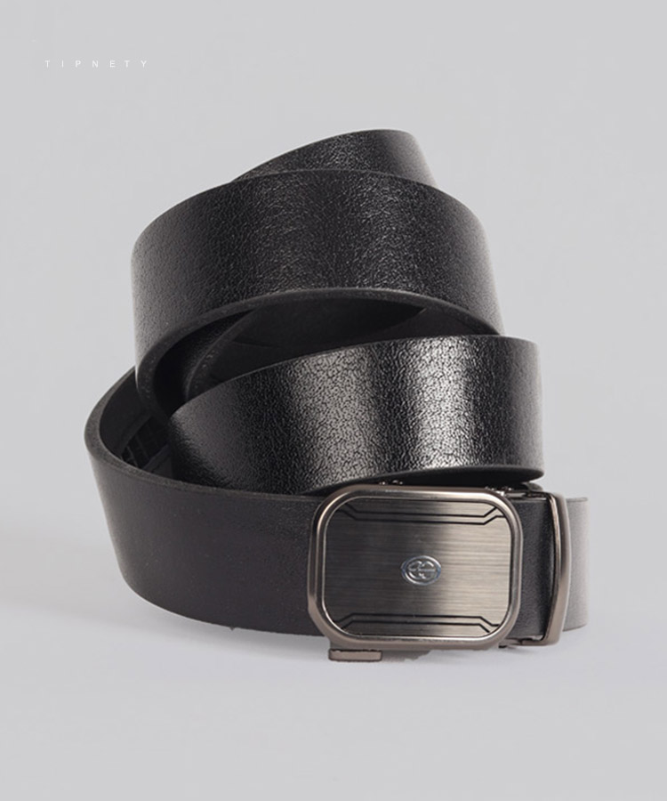 کمربند ریلی مردانه مشکی سگک شیشه ای 4010