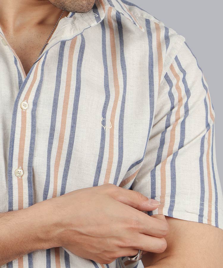 پیراهن آستین کوتاه مردانه مجلسی 4356