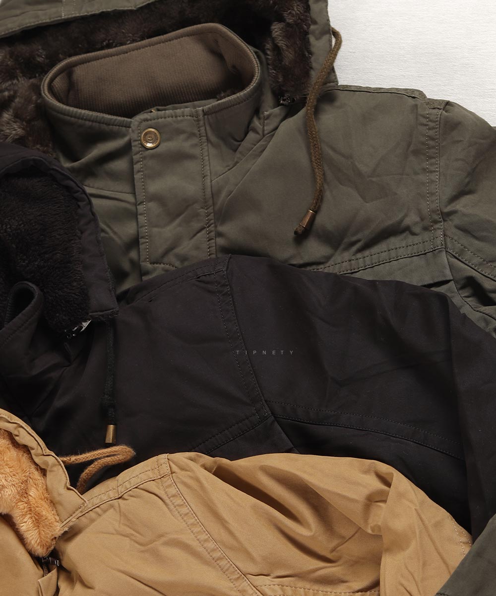                         مشکی لجنی شتری زمستانه کت کتان 8815  - تصویر 2