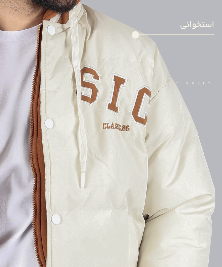                                         شتری استخوانی مشکی پاییزه سویشرت 2886  - تصویر 4