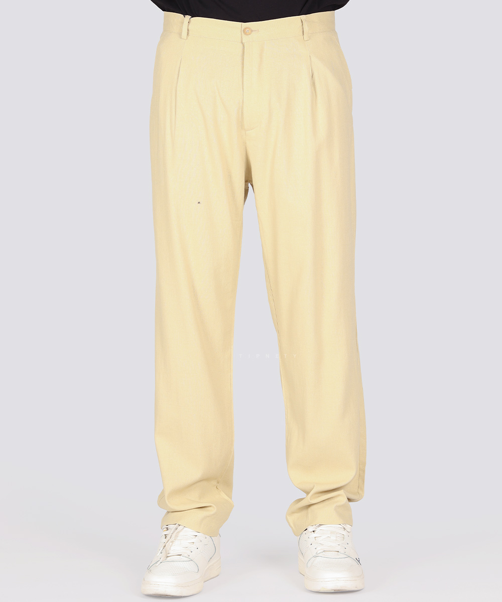                                                   استخوانی کرم مشکی سبز شلوار پارچه ای لینن 4937  - تصویر 5