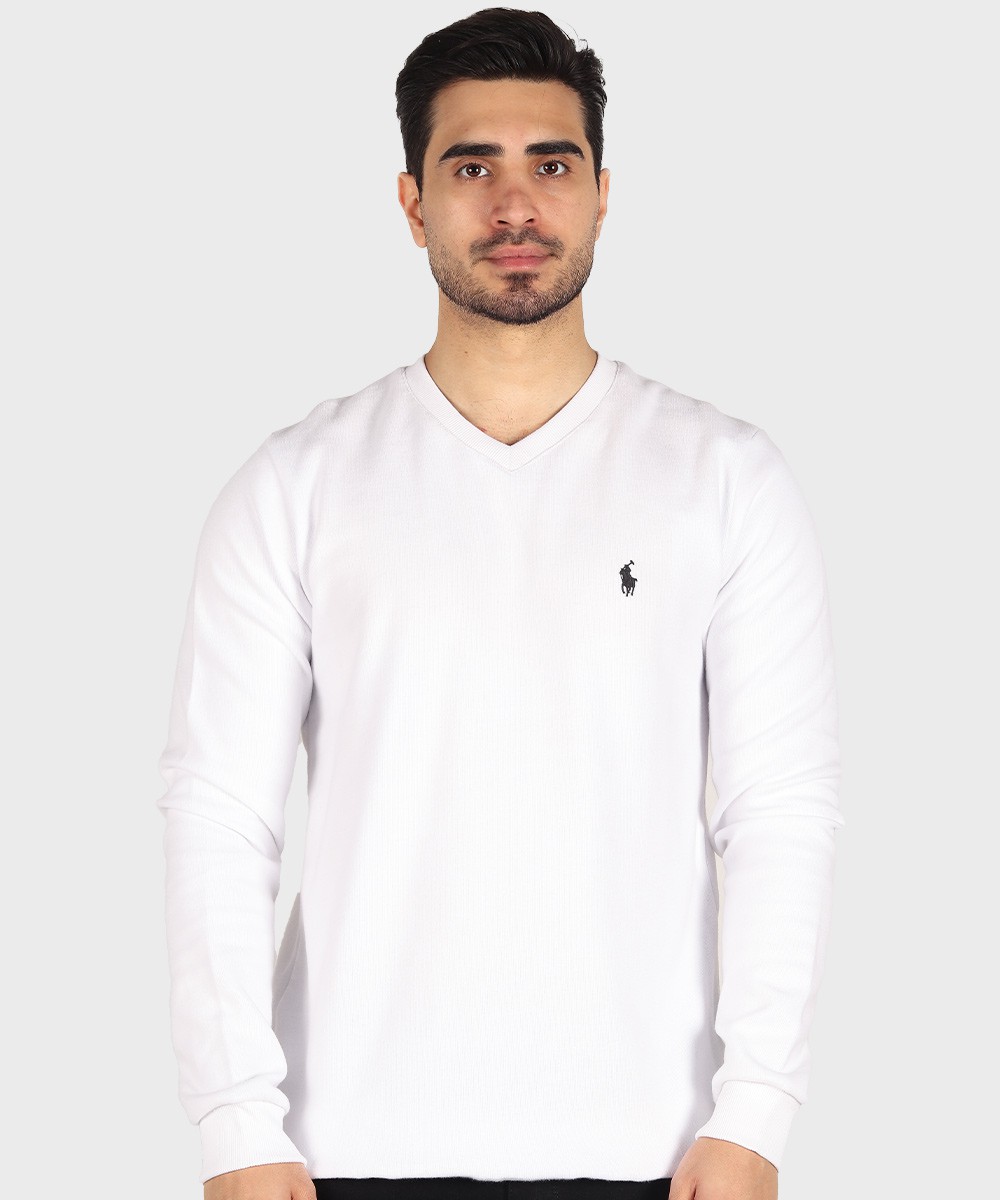 مشکی             سفید ملانژ آبی روشن کاربنی کرم پاییزه پلیور 1847  - تصویر 4