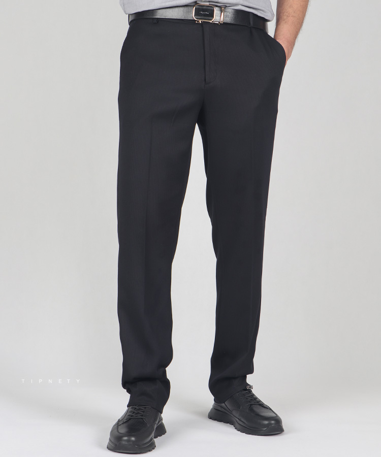                                                                                                             سورمه ای شکلاتی مشکی طوسی تیره طوسی روشن شلوار پارچه ای راسته 0905  - تصویر 3