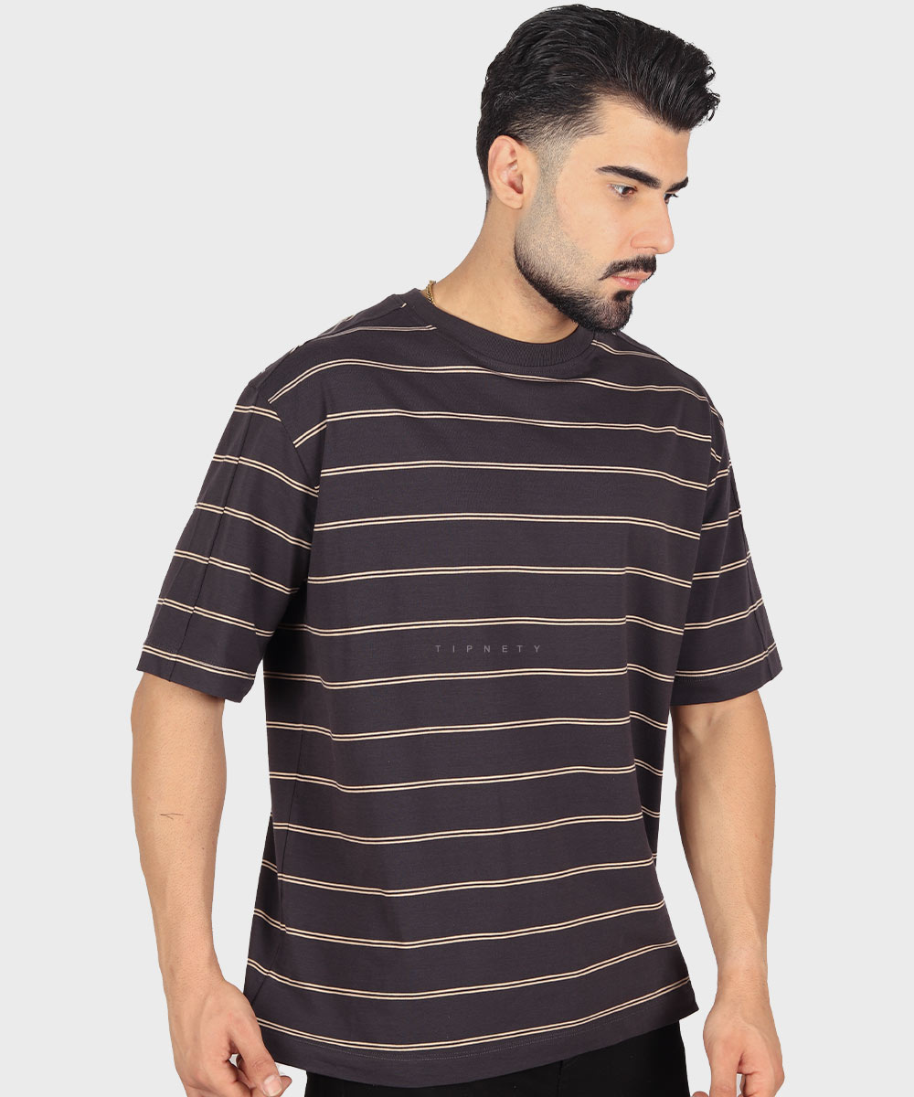                                 طوسی سورمه ای کرم تیشرت لش 1690  - تصویر 16