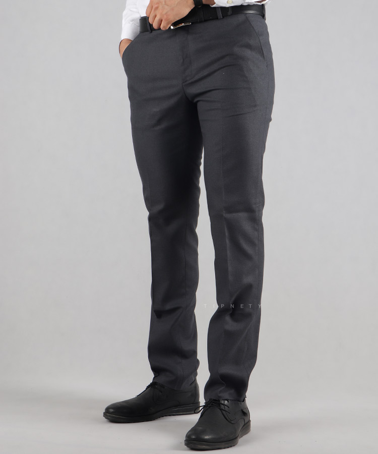                             طوسی تیره سورمه ای مشکی کرم ذغالی شکلاتی شلوار پارچه ای راسته 0131  - تصویر 3