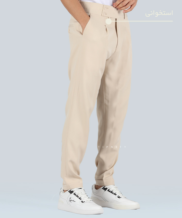                                                                                                                                                                                                                                                                                                                           سبز پسته ای شکلاتی استخوانی مشکی شلوار پارچه ای مام استایل 3937  - تصویر 4