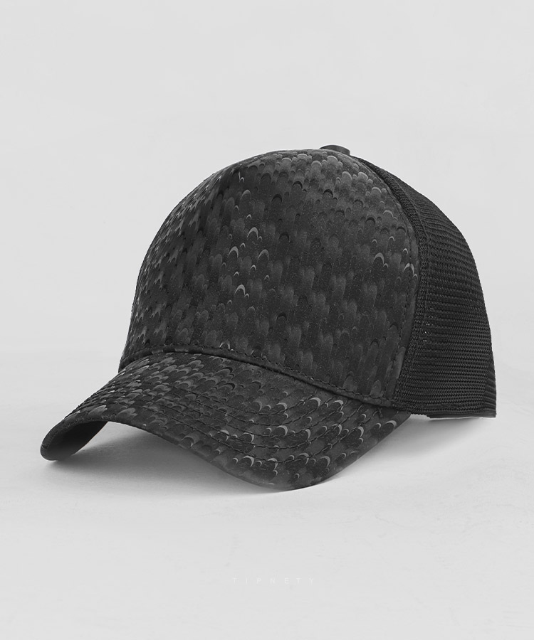 کلاه کپ مشکی چرم و طرح دار 4200