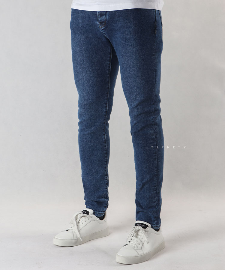 شلوار جین اسکینی مردانه آبی 3741