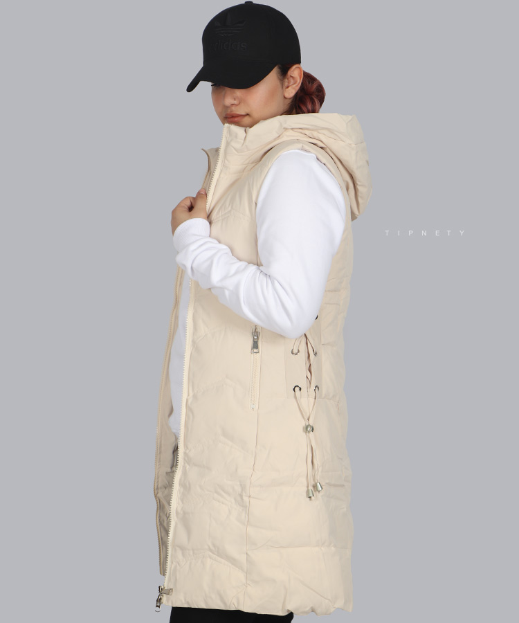 پافر زنانه بلند مدل کلاه دار 9601