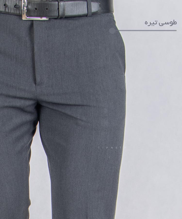                                                                                                                                     ذغالی سورمه ای طوسی روشن طوسی تیره مشکی شلوار پارچه ای راسته 0121  - تصویر 5
