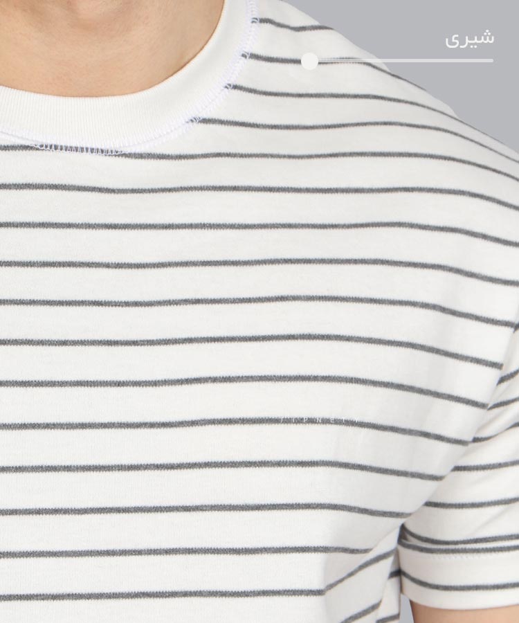                                                         ملانژ طوسی شیری تیشرت لش 1298  - تصویر 5