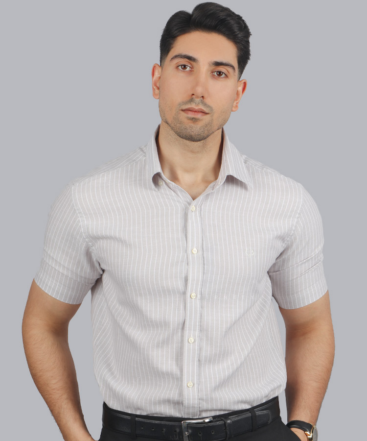 پیراهن آستین کوتاه مردانه مجلسی 4361