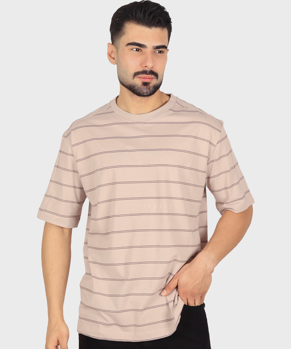                         طوسی سورمه ای کرم تیشرت لش 1690  - تصویر 3