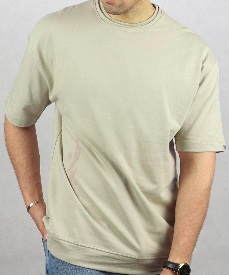                         شیری آبی کرم سبز مشکی تیشرت لش 2275  - تصویر 4