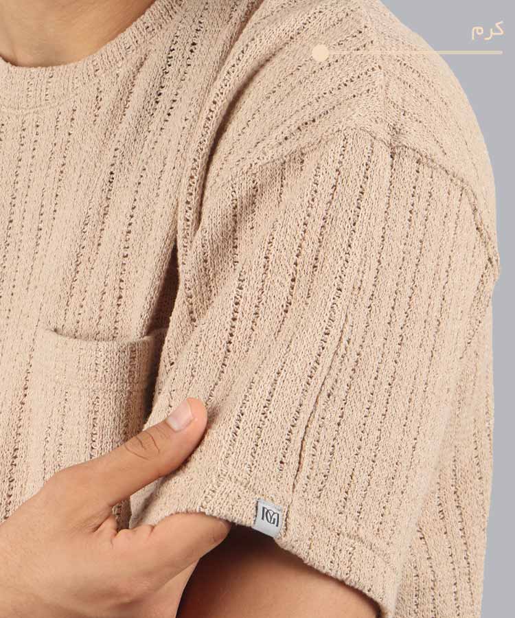                                                                                                                                                                                                             سفید طوسی تیره کرم مشکی خاکی تیشرت لش 3206  - تصویر 7