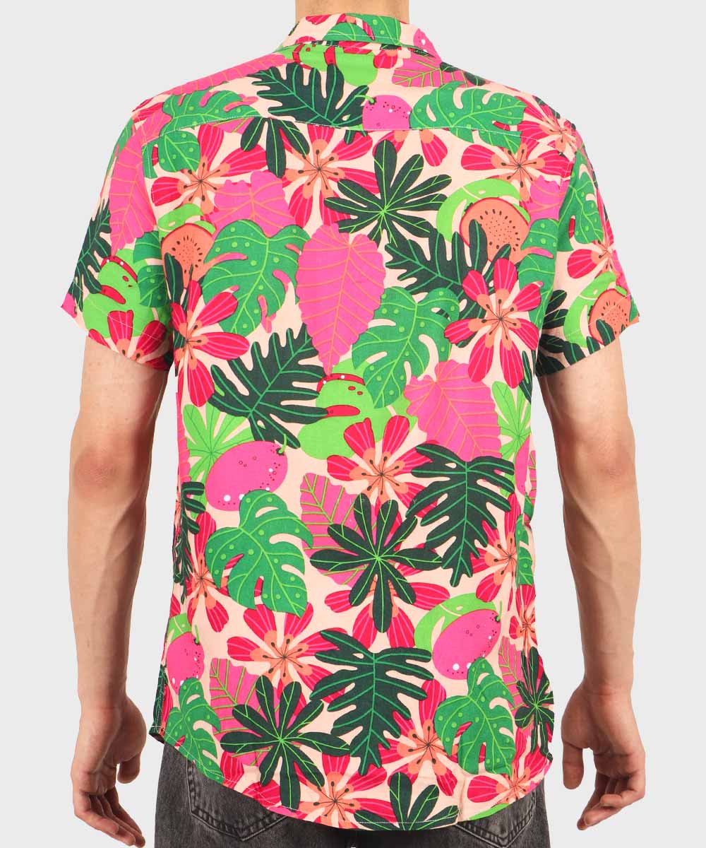 پیراهن مردانه هاوایی آستین کوتاه 2051