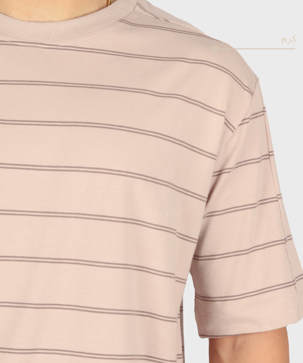                                 طوسی سورمه ای کرم تیشرت لش 1690  - تصویر 6