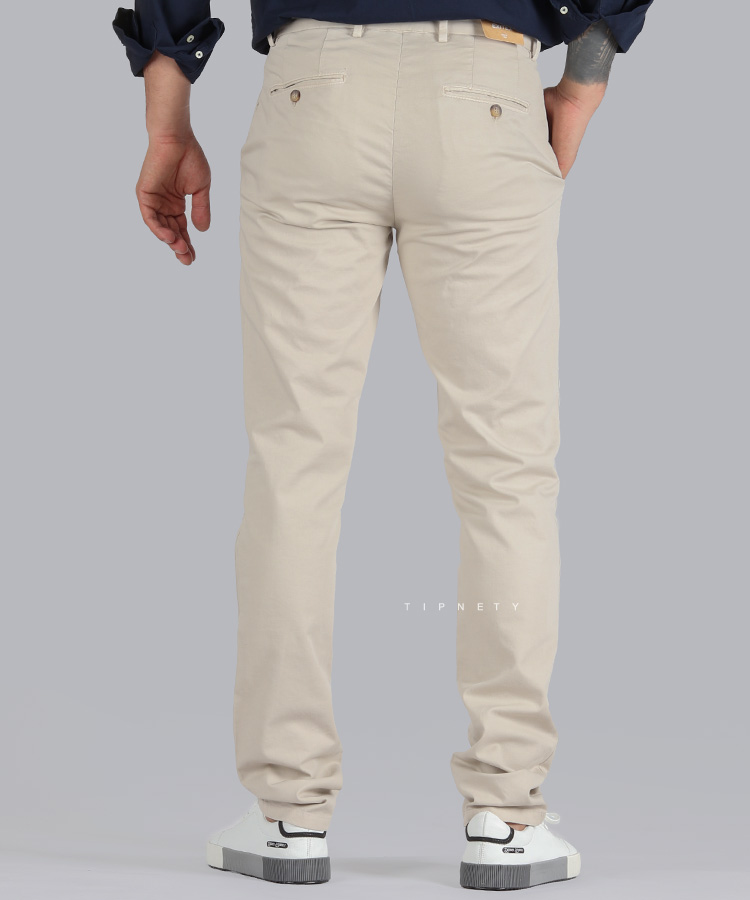                         استخوانی شلوار کتان راسته 1011  - تصویر 5