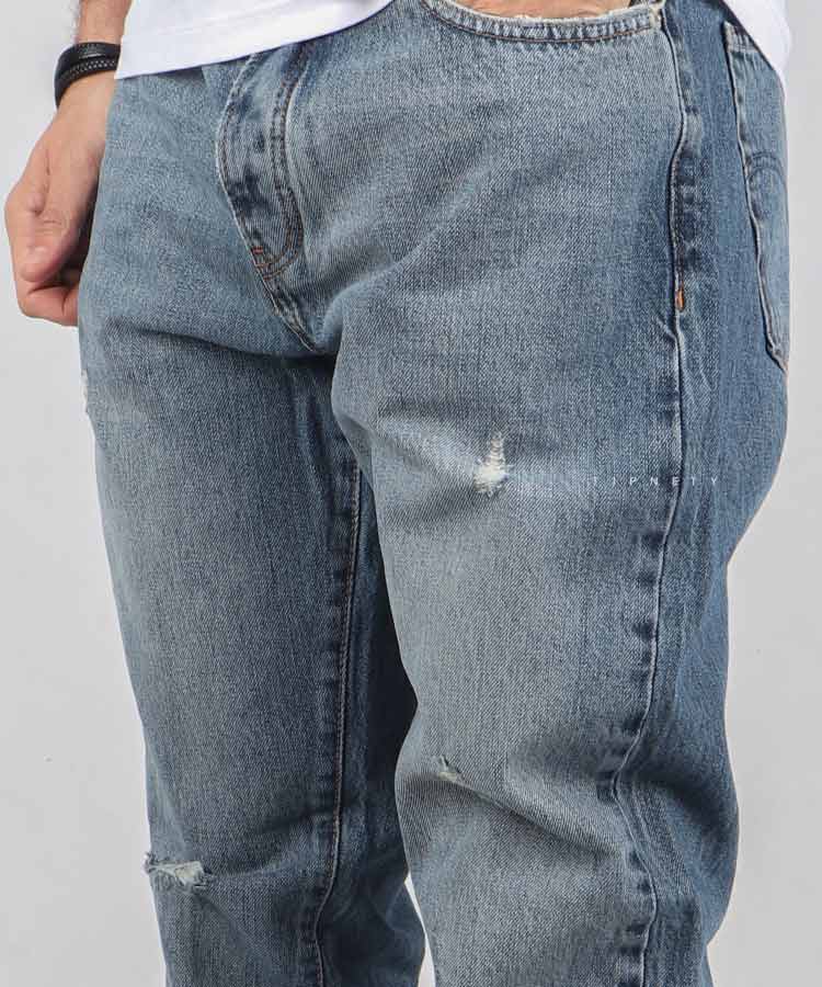                                             آبی شلوار جین مام فیت 0162  - تصویر 3