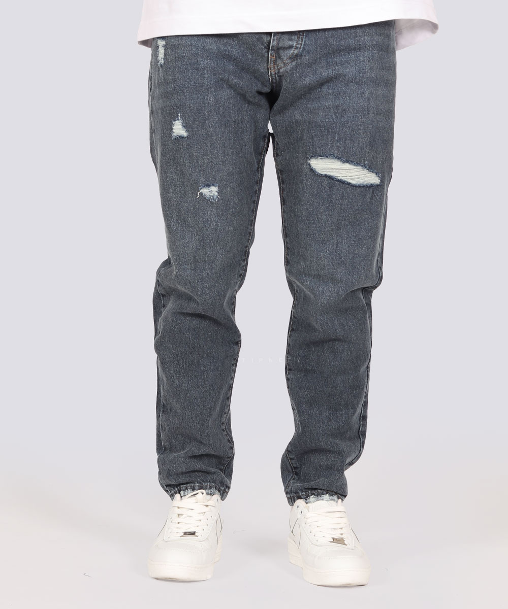   تیره       تیره آبی شلوار جین مام فیت 4907  - تصویر 3