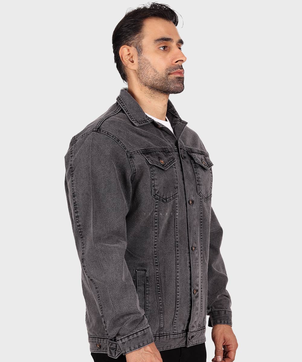         طوسی تیره زمستانه کت جین 0262  - تصویر 8