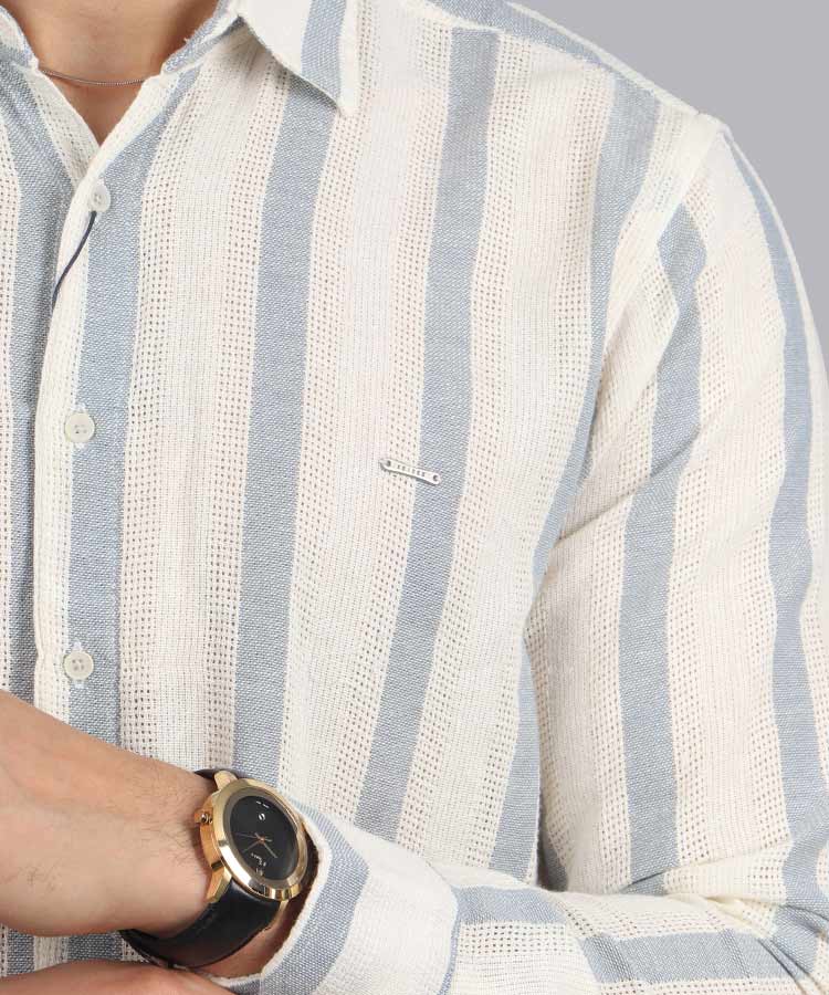 پیراهن مردانه آستین بلند راه راه 1132